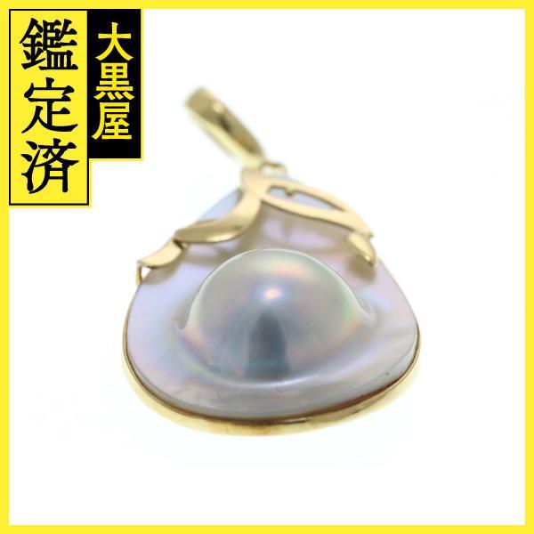 K18イエローゴールド　マザーオブパール　 ペンダントトップ JEWELRY ノンブランド ペンダント トップ K18 イエローゴールド 白蝶貝