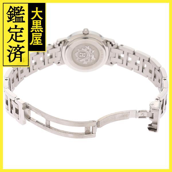 HERMES HERMES エルメス クリッパー CL4.210 クォーツ SS グレー文字盤  