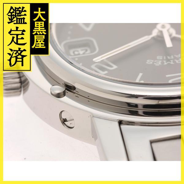 HERMES HERMES エルメス クリッパー CL4.210 クォーツ SS グレー文字盤  