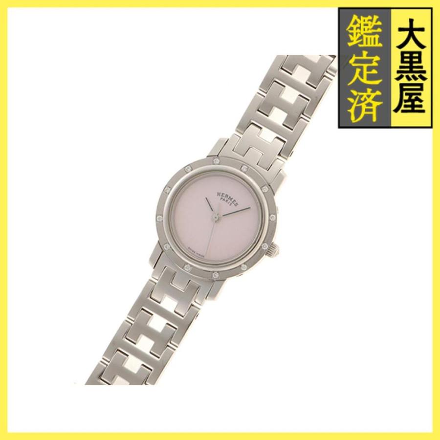 HERMES（エルメス） クリッパー CL4.230 SS クォーツ ピンクシェル