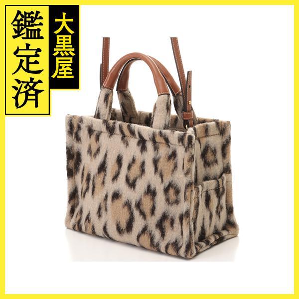 CELINE セリーヌ スモール カバ タイス レオパード テキスタイル 
