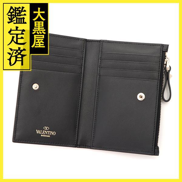 VALENTINO ヴァレンティノ 二つ折り財布 VLTN ロゴ レザー VALENTINO