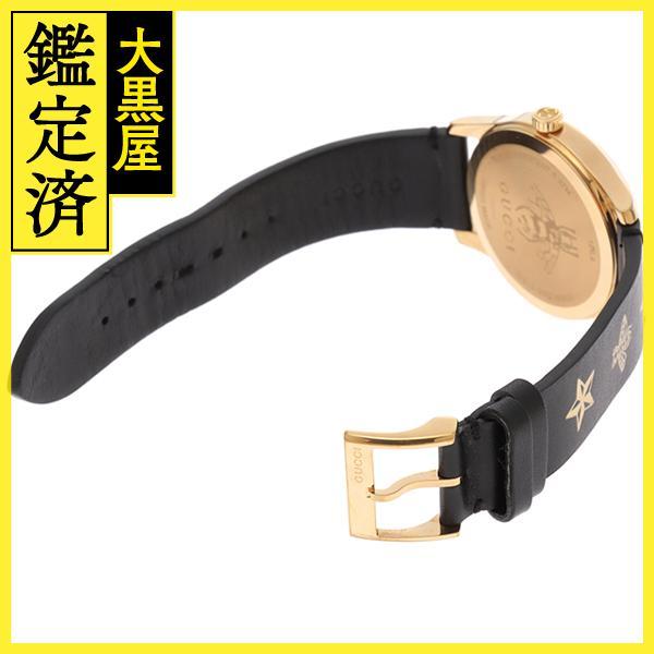 GUCCI GUCCI グッチ Gタイムレス 126.4 クォーツ GP 革 メンズ【431  