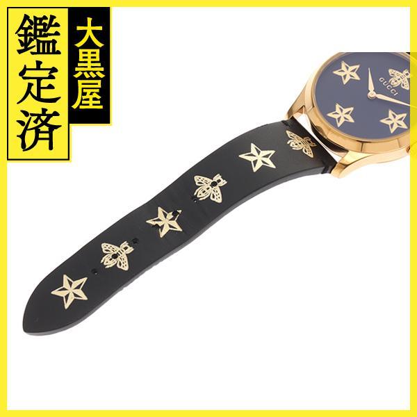 GUCCI GUCCI グッチ Gタイムレス 126.4 クォーツ GP 革 メンズ【431  