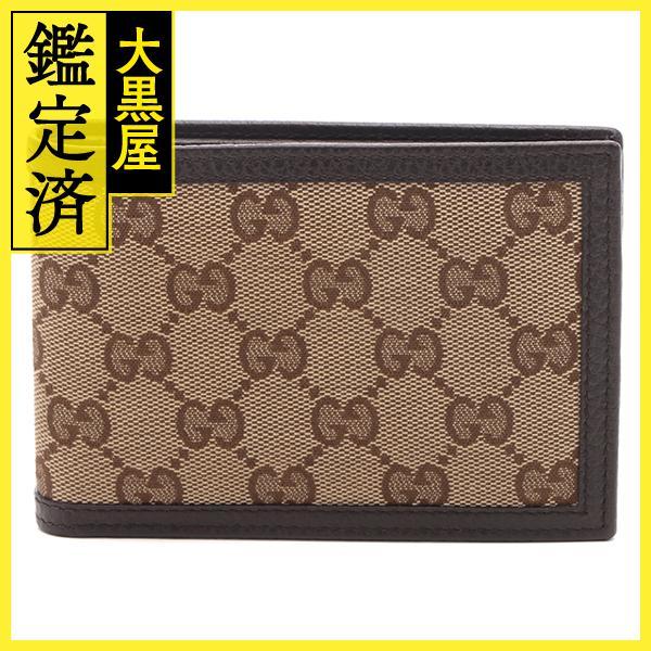 GUCCI（グッチ） GG二つ折り財布 キャンバス/カーフ 292534