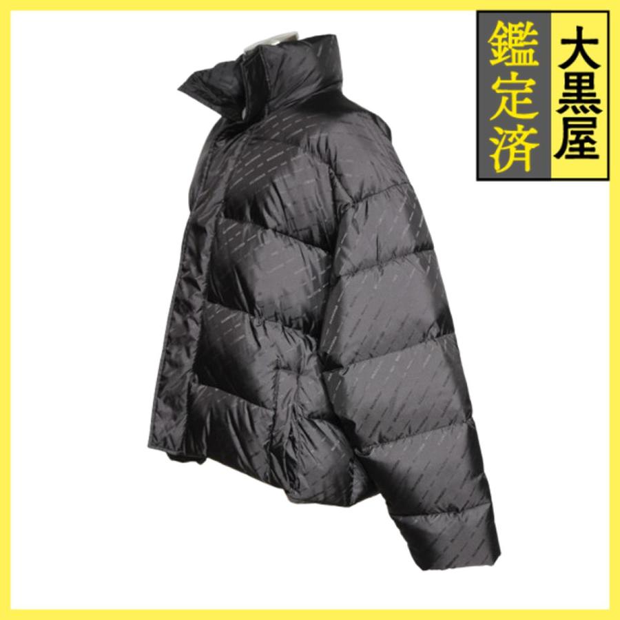 BALENCIAGA（バレンシアガ） 総柄ダウンジャケット メンズ44 ブラック 