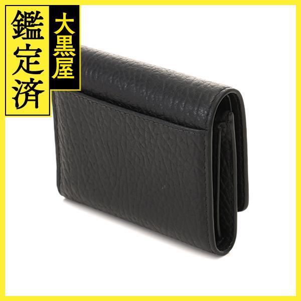 メゾンマルジェラ 三つ折り財布 レディース 黒 SA3UI0010 P4455 Maison Margiela（メゾンマルジェラ） 三つ折り財布 ブラック レザー