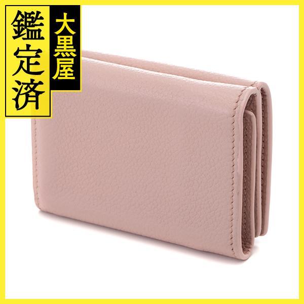 SAINT LAURENT サンローラン 三つ折り財布 タイニーウォレット ピンク