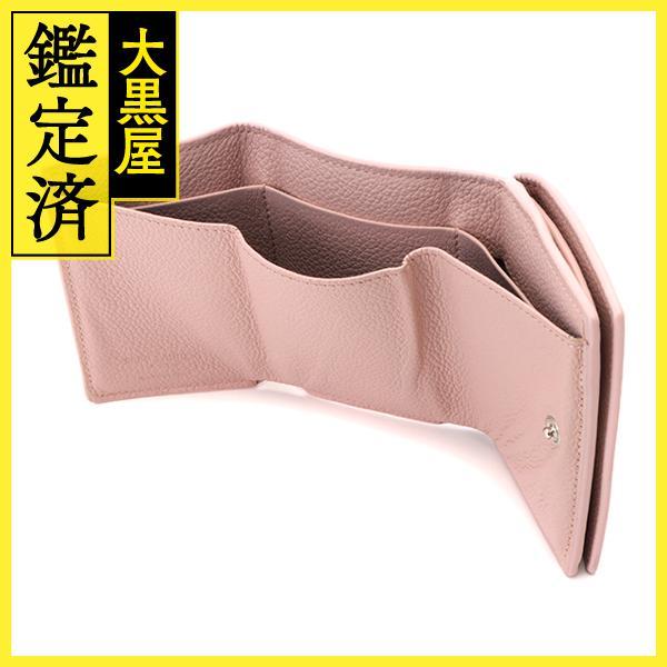 SAINT LAURENT サンローラン 三つ折り財布 タイニーウォレット ピンク