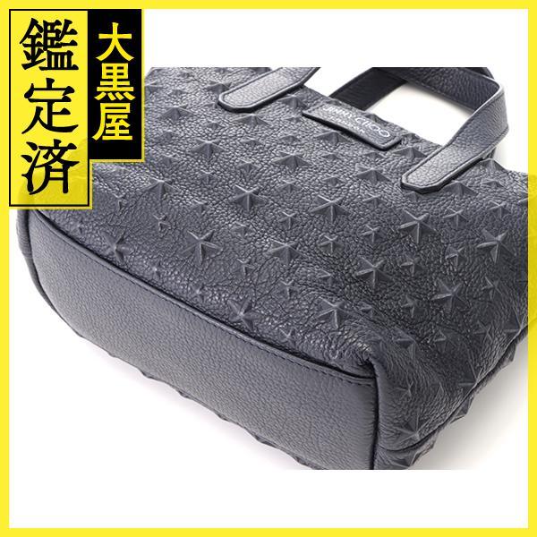 JIMMY CHOO CHOO ジミーチュウ スターエンボス 2WAYバッグ ネイビー  