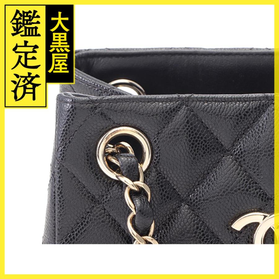 CHANEL（シャネル） マトラッセ ミニバケットバッグ ブラック/GP