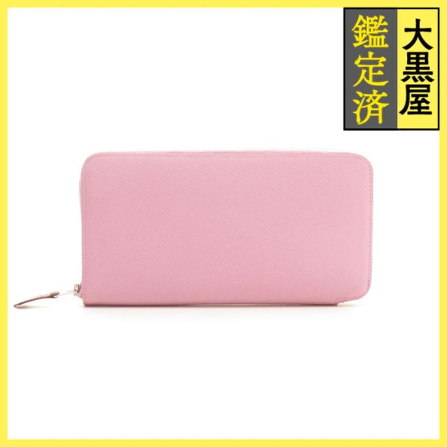 HERMES HERMES エルメス 長財布 アザップロングシルクイン ピンク  