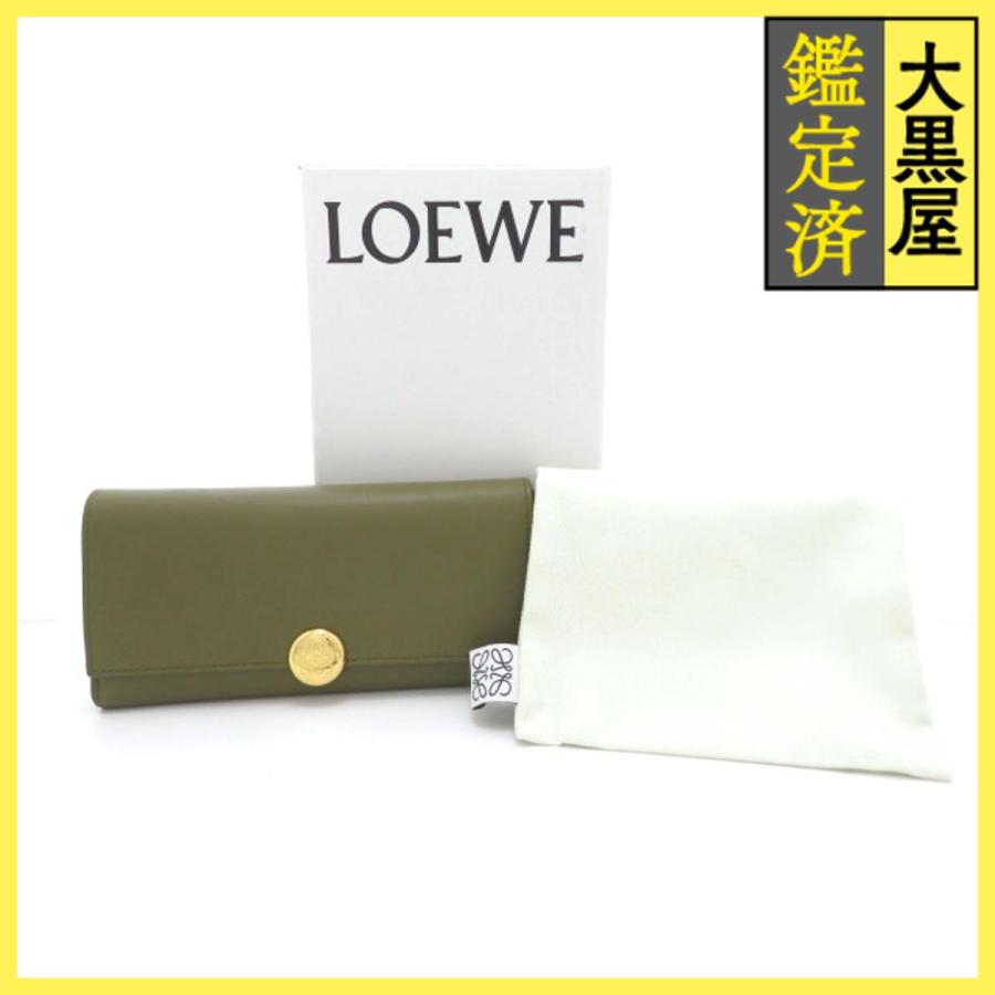 現行 極美品✨ロエベ ペブル コンチネンタルウォレット カーブレザー 