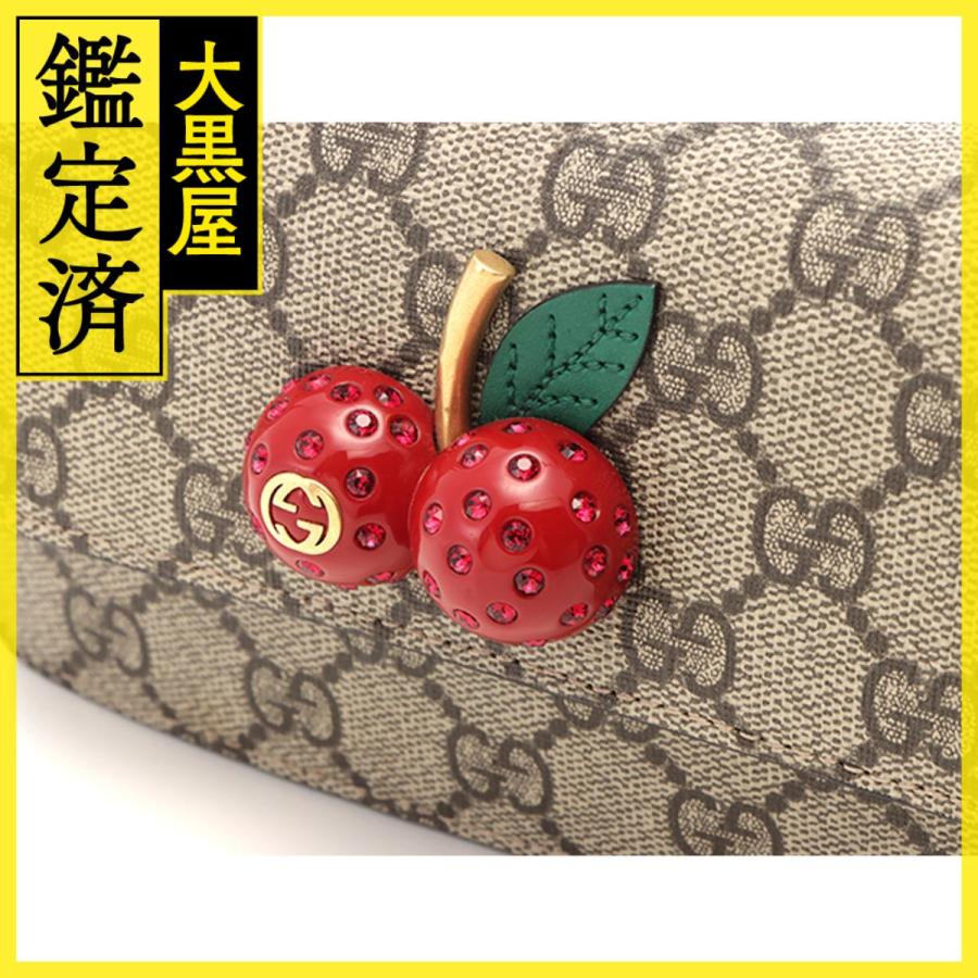 GUCCI（グッチ） チェリーGGスプリームミニチェーンショルダーバッグ
