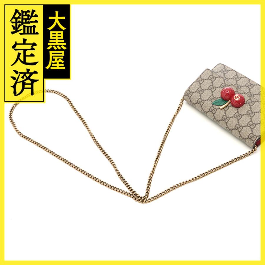 GUCCI（グッチ） チェリーGGスプリームミニチェーンショルダーバッグ