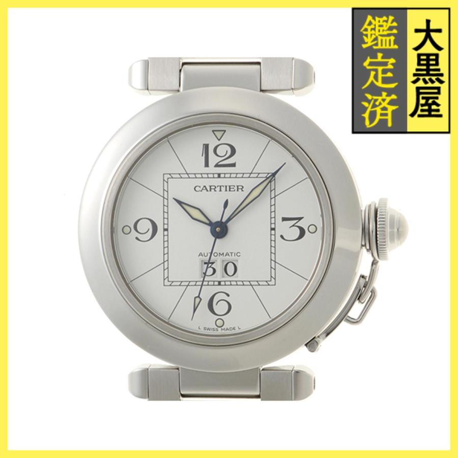 Cartier カルティエ パシャC ビッグデイト W31055M7 SS ホワイト ホワイト文字盤 自動巻き 腕時計 ウォッチ シルバー ステンレススチール メンズ 男性用 ユニセックス 【ブランドギャラリー東心斎橋店】 Cartier（カルティエ） パシャC ビッグデイト W31055M7 SS 自動
