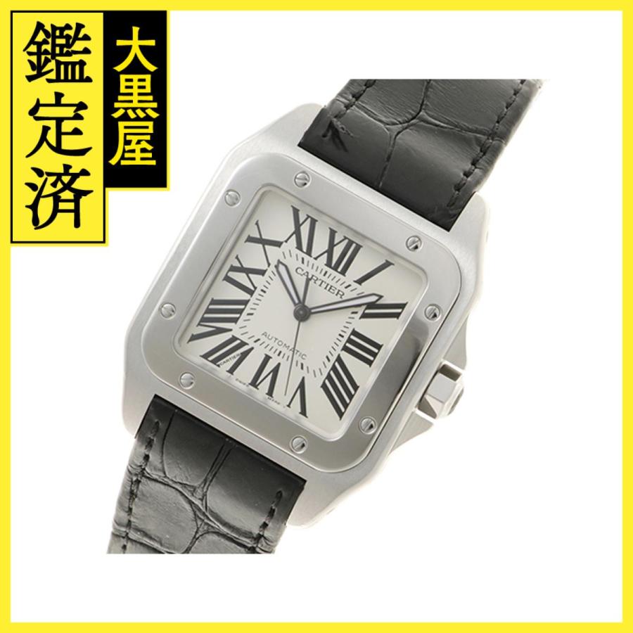 Cartier 自動巻き時計 W20073X8 シルバー文字盤 100LM Cartier（カルティエ） サントス100 LM W20073X8 スティール