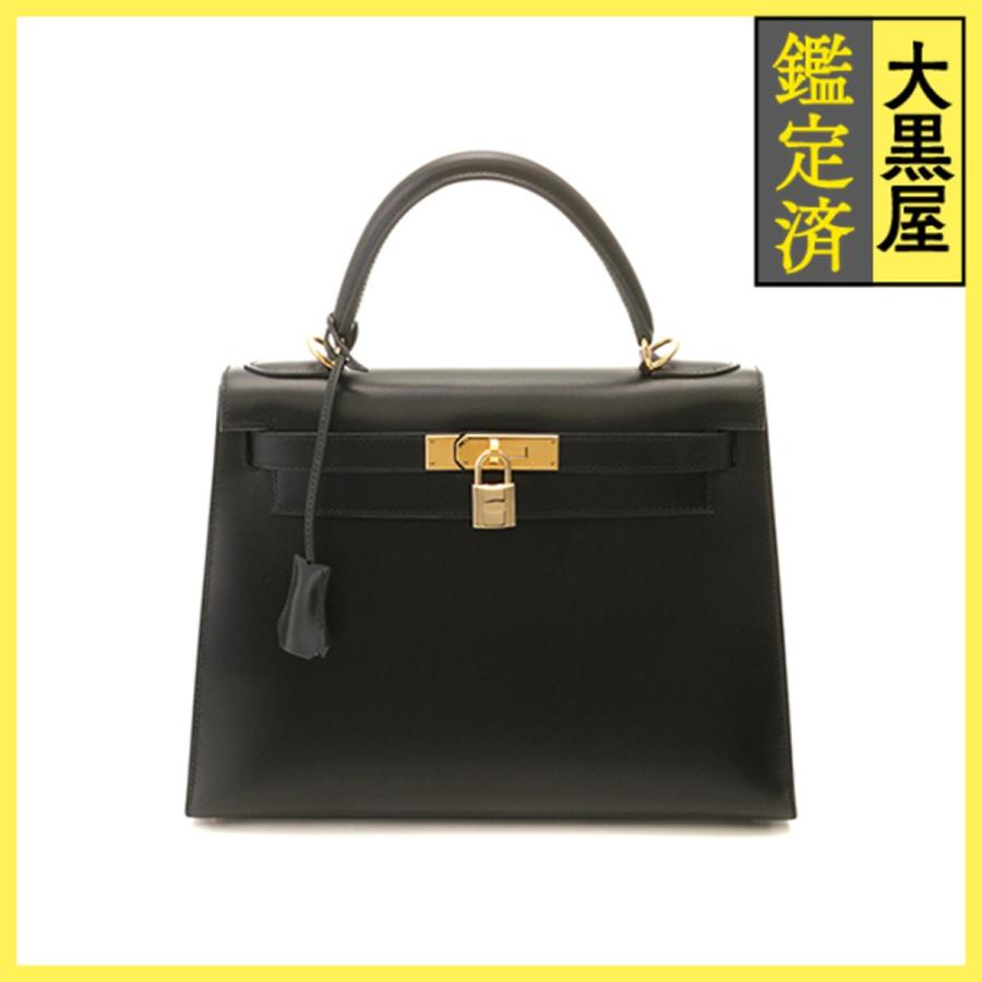 HERMES（エルメス） ハンドバッグ ケリー28 ブラック/ゴールド金具