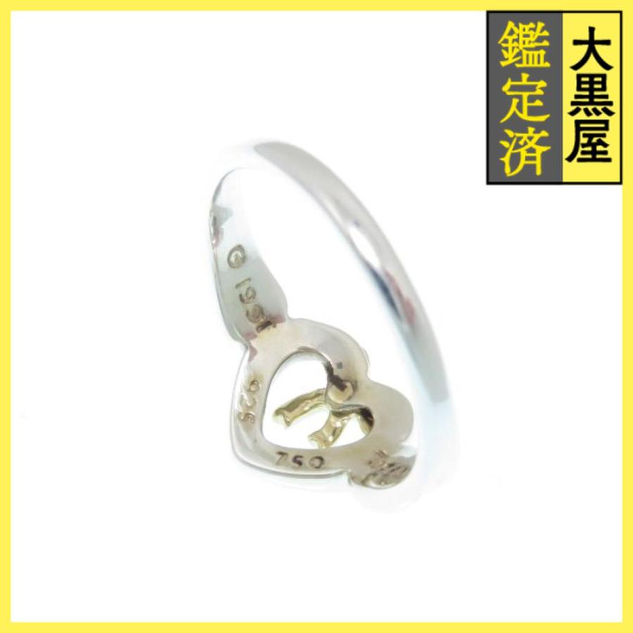 ティファニー TIFFANY ハート リボン バングル SV YG コンビ 希少 TIFFANY&Co.（ティファニー） TIFFANY&Co ハートリボンリング SV/YG