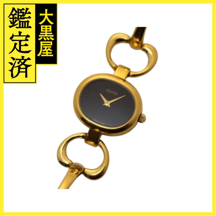 GUCCI Gucci グッチ バングルウォッチ 1600 GP ブラック 女性用/Ladies  