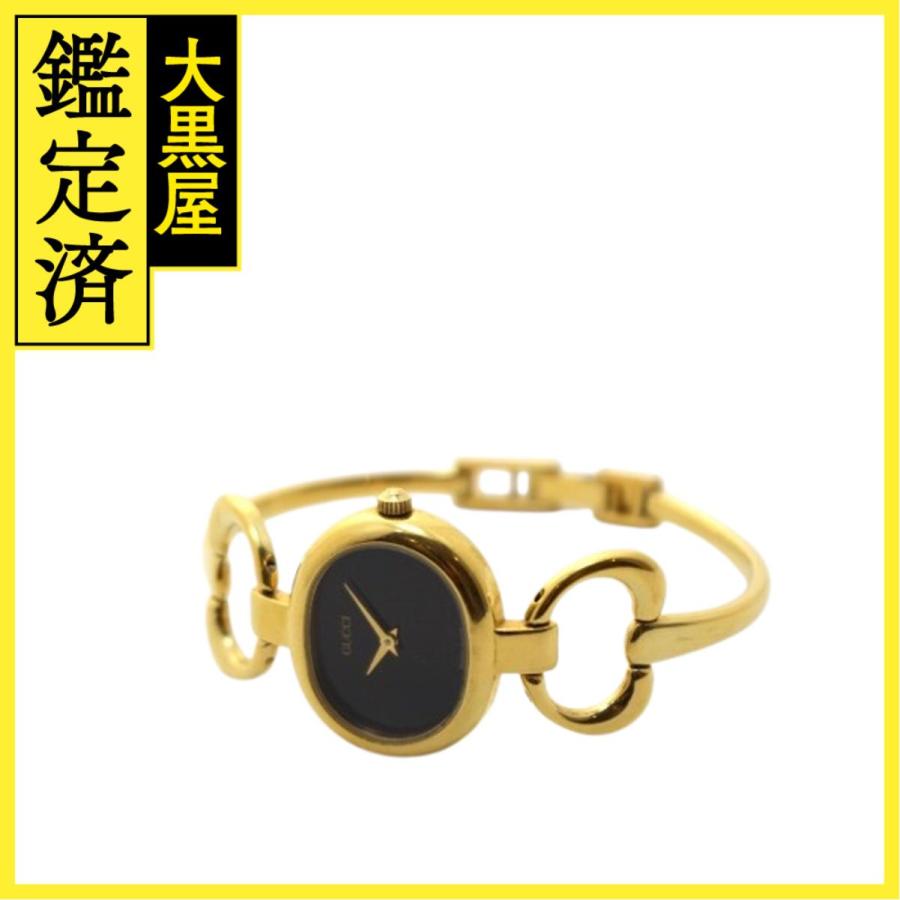 GUCCI Gucci グッチ バングルウォッチ 1600 GP ブラック 女性用/Ladies  