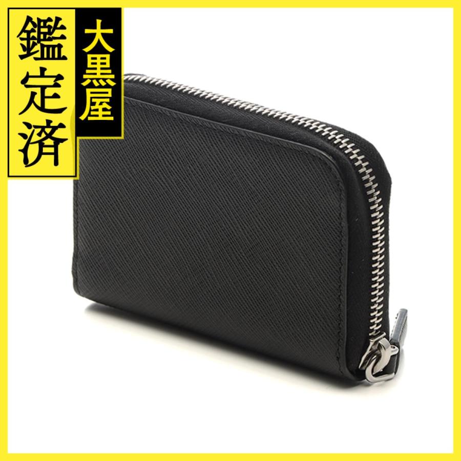 【美品】PRADA サフィアーノ　ケース　レザー　2MM003 PRADA（プラダ） コインケース ブラック サフィアーノ 2MM003 2D1Q
