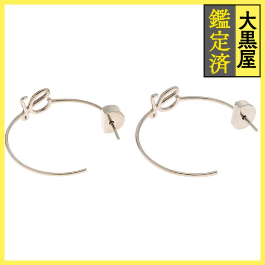 LOEWE（ロエベ） フープ アナグラム ピアス ステンレス シルバー