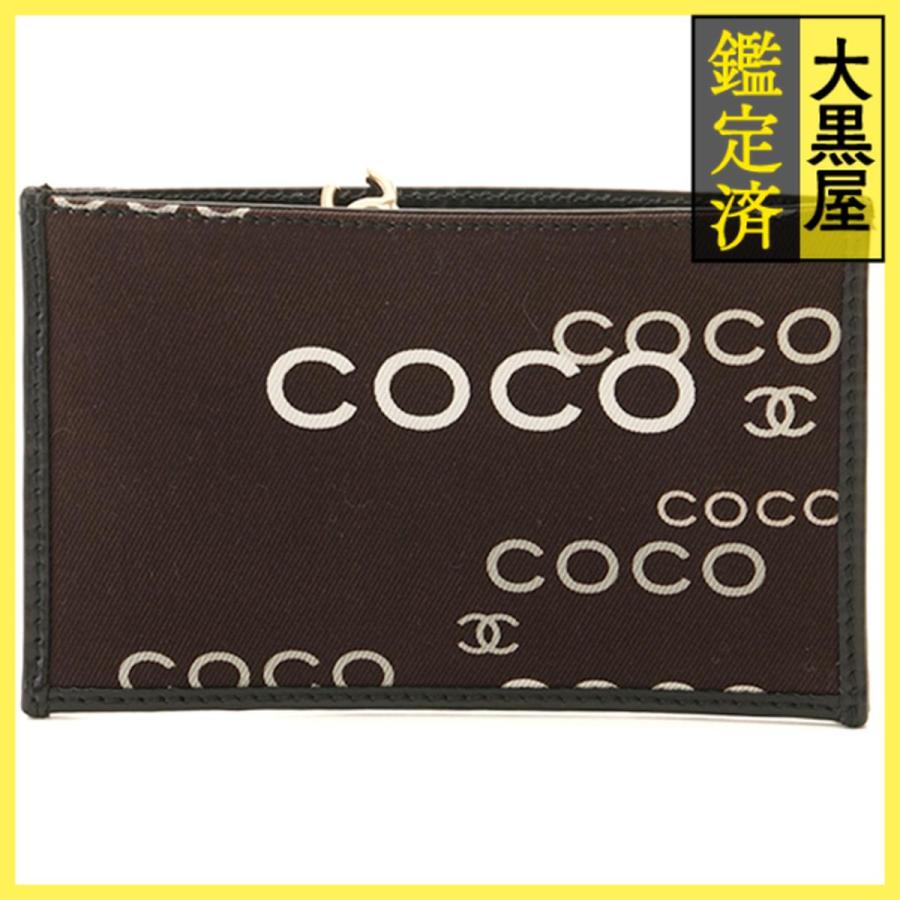 CHANEL（シャネル） COCOプリントコインケース ブラック/ホワイト 