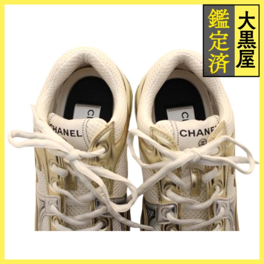 CHANEL スニーカー ホワイト ゴールド CHANEL（シャネル） 靴 スニーカー レディース36(約23cm) ホワイト