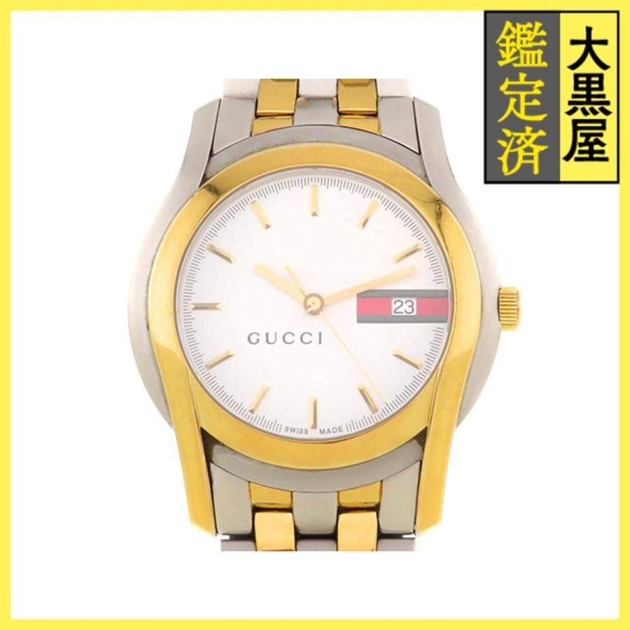 GUCCI Gucci グッチ - 5500XL GP/SS クォーツ ホワイト 男性用/Men's