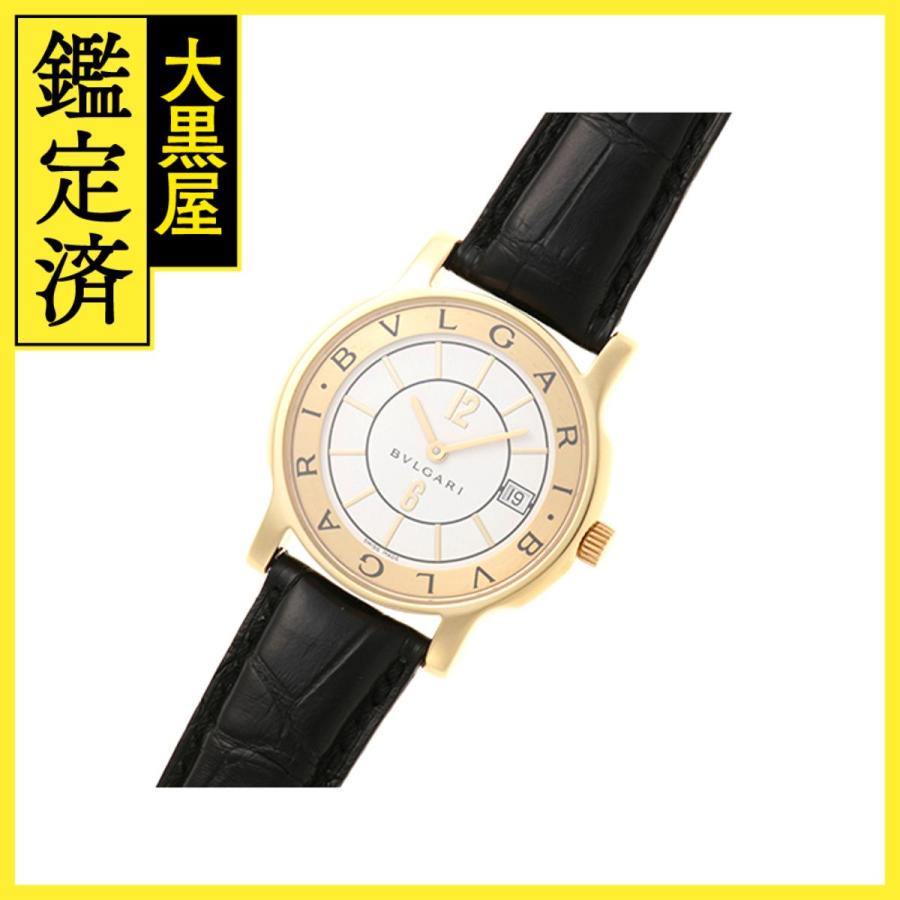 BVLGARI ブルガリ ソロテンポ ST35G K18YG/カワ クォーツ ホワイト  