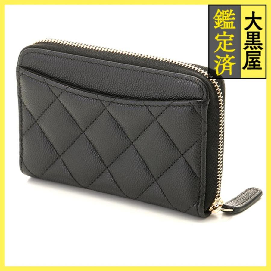 CHANEL（シャネル） マトラッセ ジップコインパース ブラック/GP