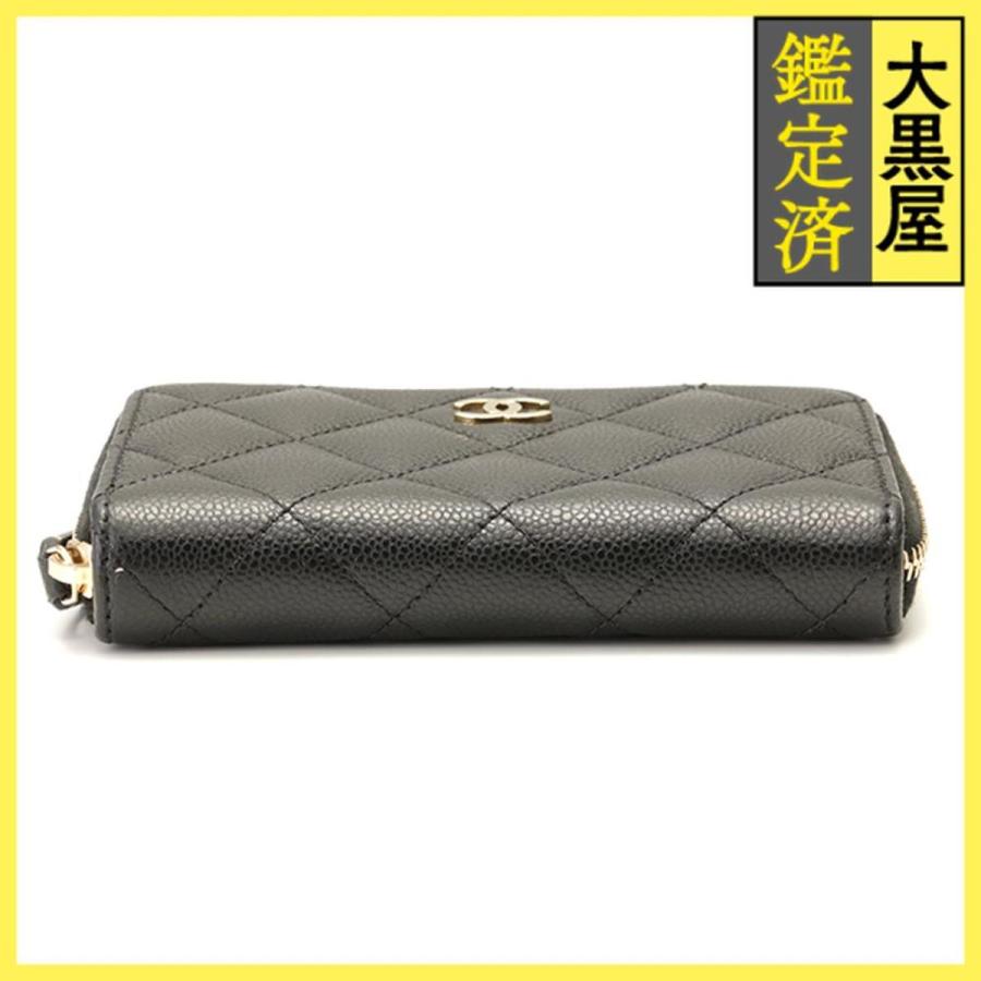 CHANEL（シャネル） マトラッセ ジップコインパース ブラック/GP