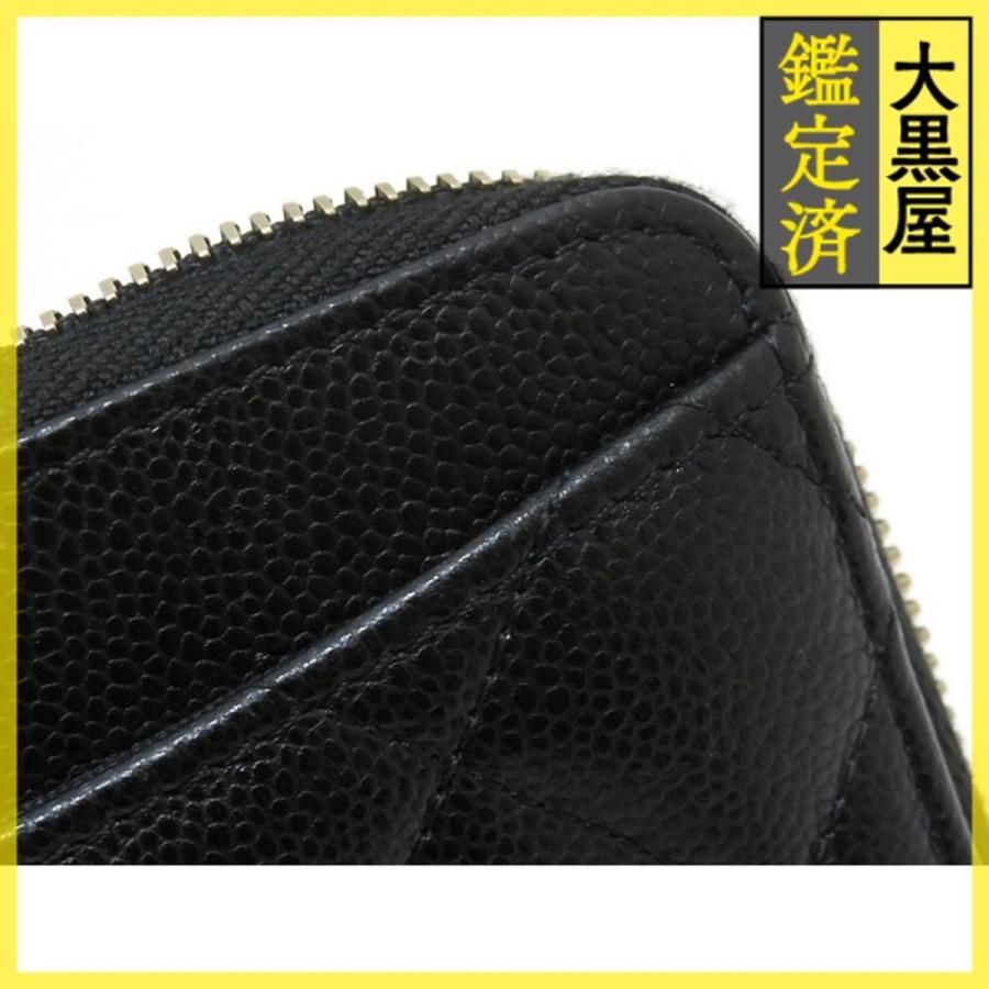 CHANEL（シャネル） マトラッセ ジップコインパース ブラック/GP