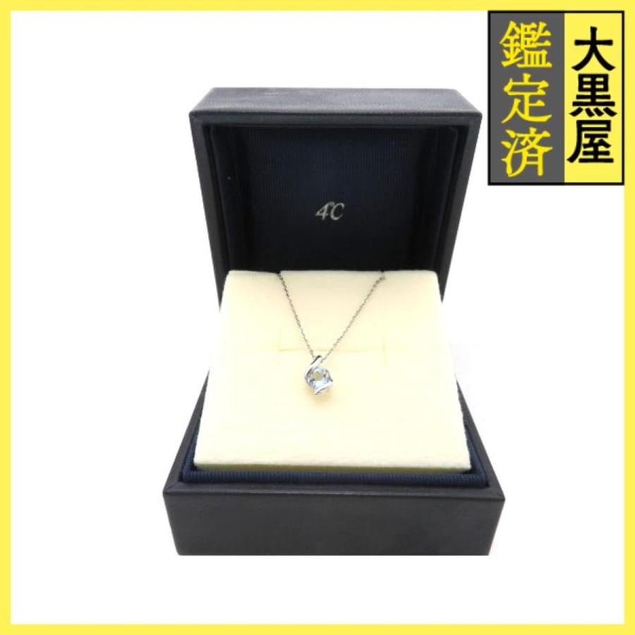 4℃（ヨンドシー） ジュエリー ネックレス PT850 プラチナ アクアマリン