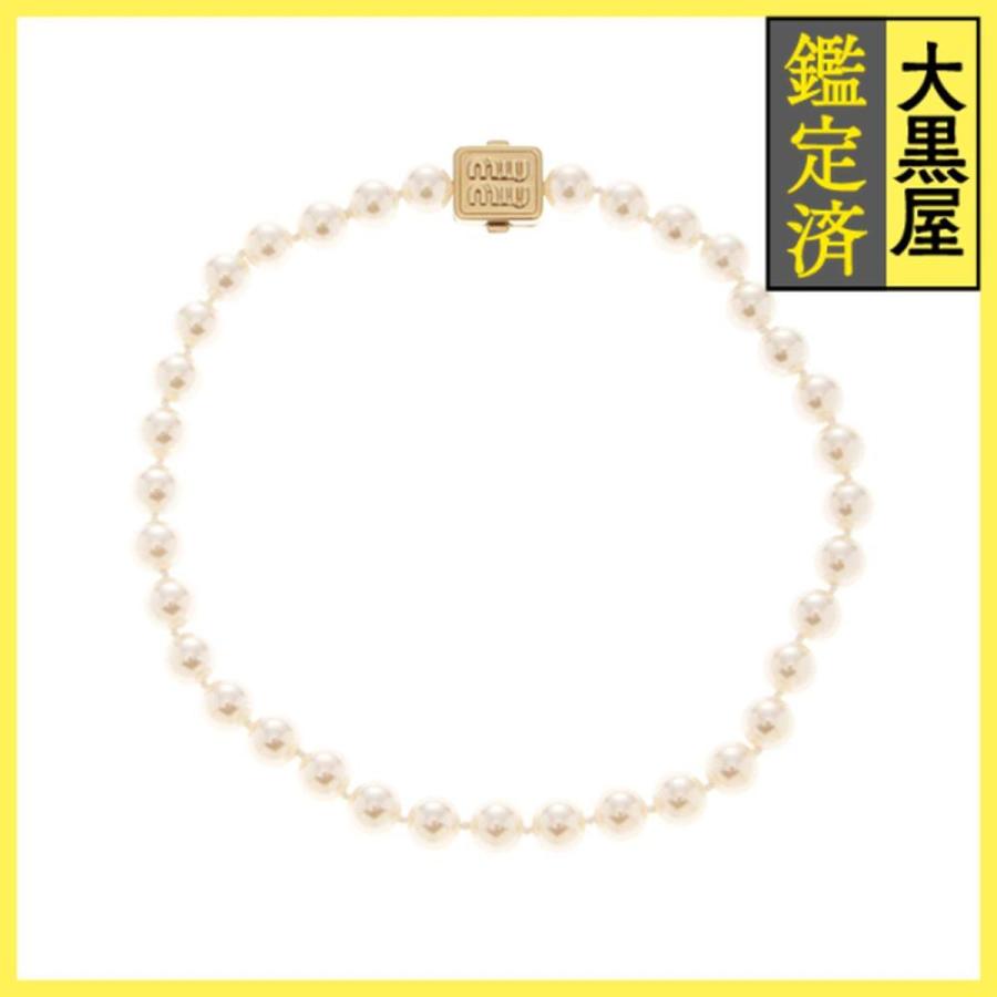 み！miumiu パール ネックレス当日発送 ミュウミュウセレモニー miu ミュウミュウ アクセサリー 人工パール付