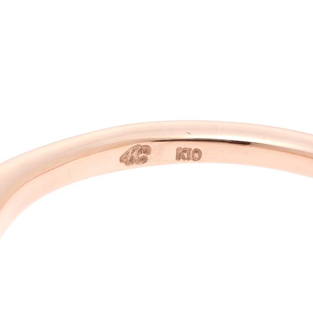 4℃ ヨンドシーK10PG/CZ/約2.1g/約12号貴金属・宝石 リング・指輪 K10