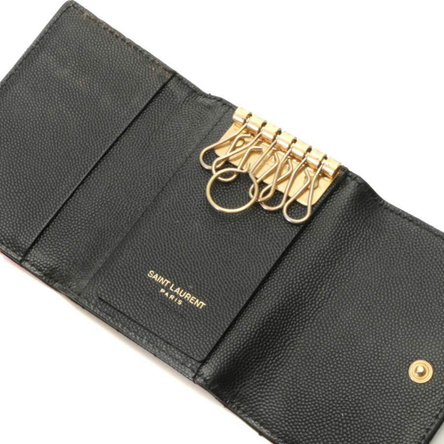 SAINT LAURENT サンローラン 6連キーケース ブラック レザー 580656