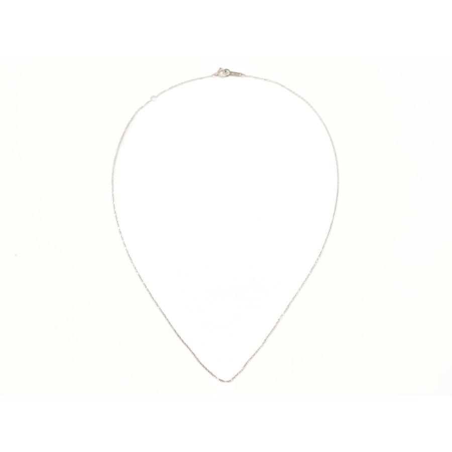 【美品】4℃ K10WG ネックレス 4℃ ヨンドシー チェーンNC/K10WG/0.8g ネックレス K10ホワイトゴールド