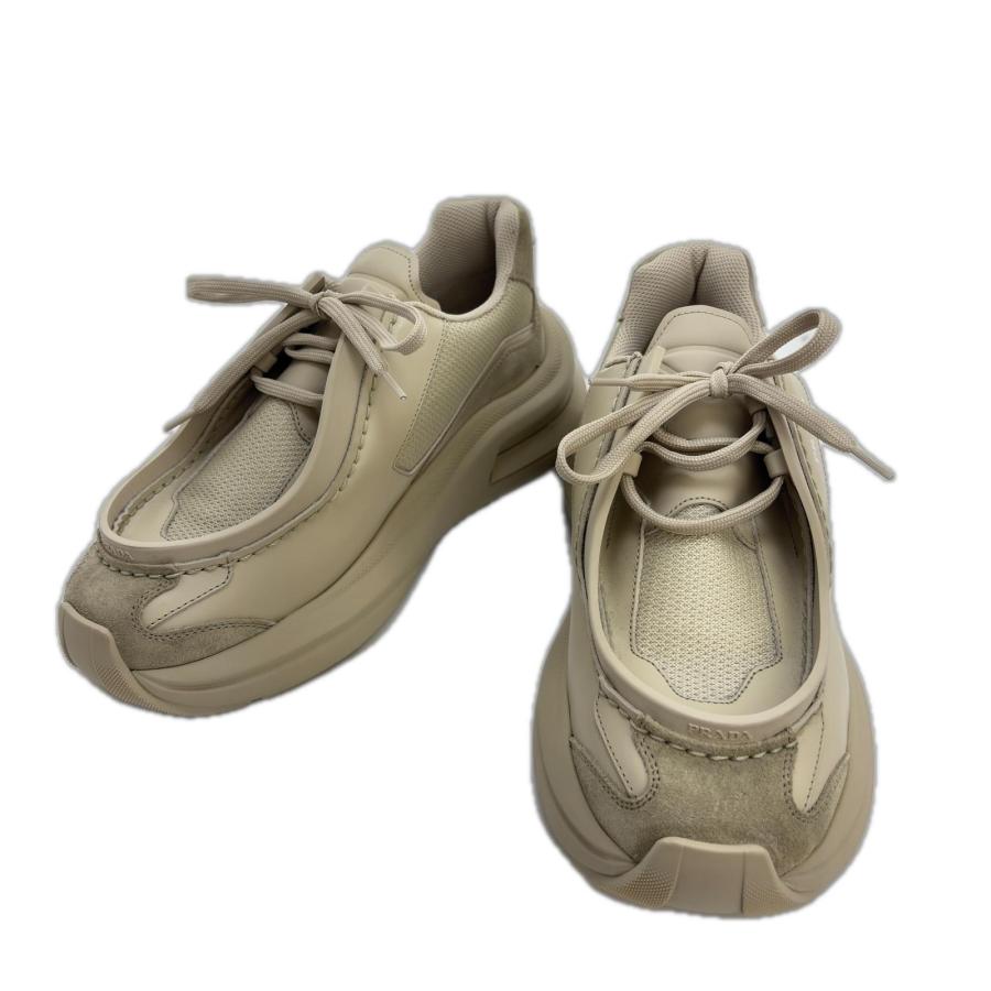 PRADA（プラダ） システムスニーカー メンズ7.5（約26.5xm） ベージュ