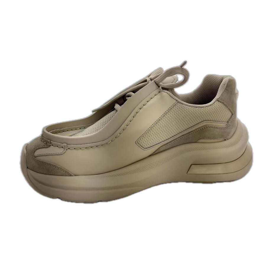 【 kazu 】PRADA 本革スニーカー 26.0〜27.0cm未使用品 PRADA（プラダ） システムスニーカー メンズ7.5（約26.5xm） ベージュ