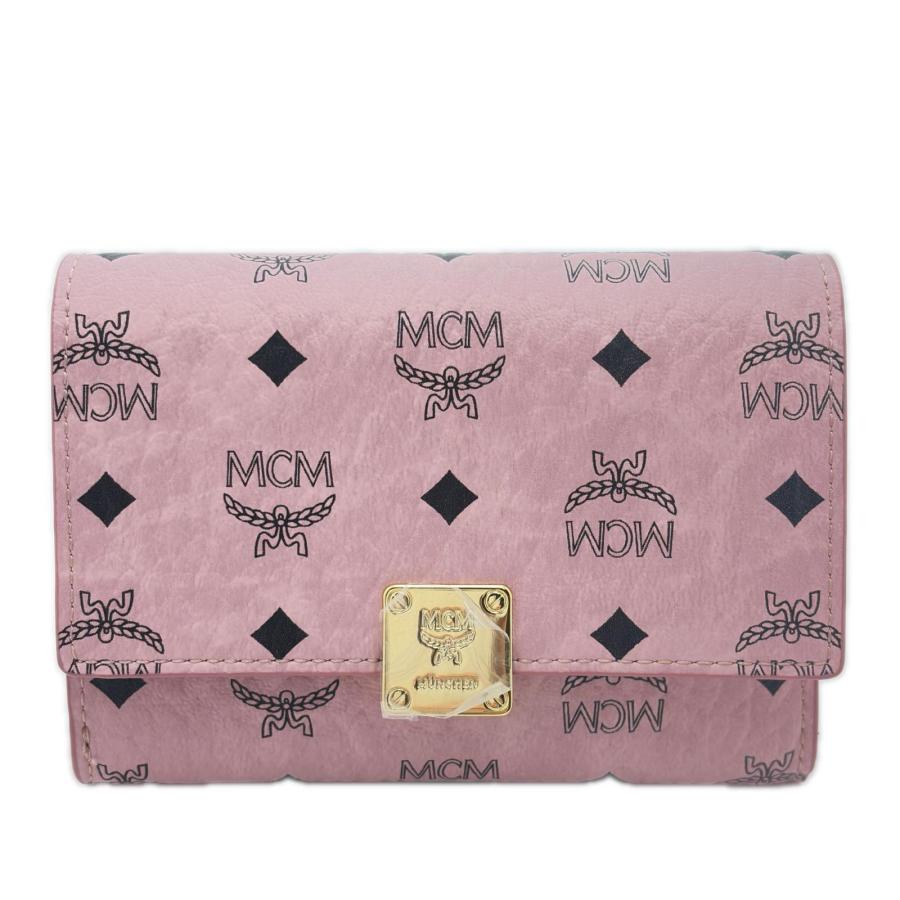 MCM エムシーエム パトリシア ヴィセトス チェーンウォレット ピンク 