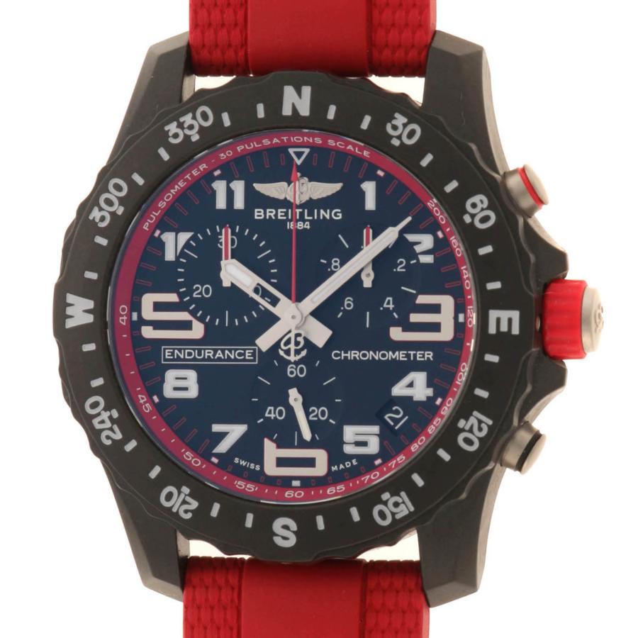 BREITLING ブライトリング エンデュランス プロ 44 エア アジア エディション X823105D1B1S1 腕時計_x000D_
 ラバー/ブライトライト  ブラック/レッド文字盤 クオーツ メンズ【中古】472 ブライトリング（BREITLING） エンデュランス プロ 44 エア アジア