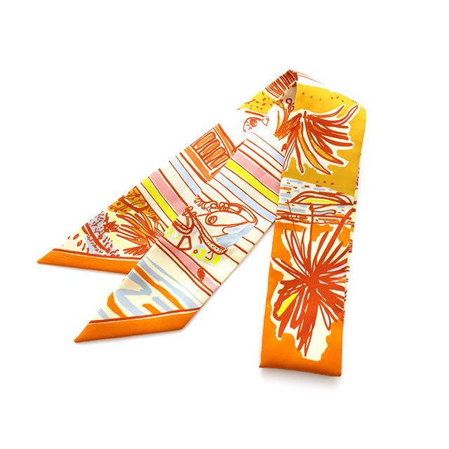 HERMES（エルメス） ツイリー RAYURES D'ETE 063850S スカーフ シルク