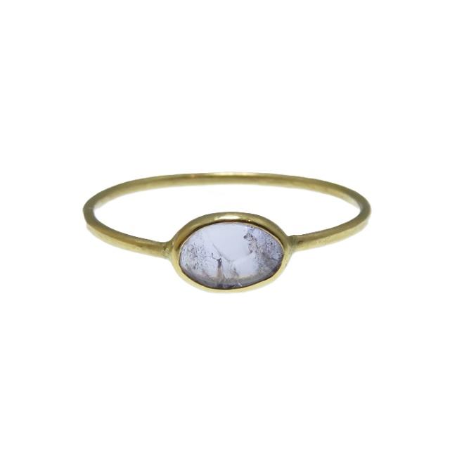 JEWELRY ジュエリー リング K18イエローゴールド 色石 ＃10号【中古 