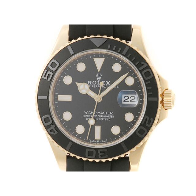 ROLEX(ロレックス) 腕時計 ヨットマスター42 226658 メンズ K18YG/ラバーベルト/セラミックベゼル/ランダムルーレット/2022.06購入 黒 ROLEX（ロレックス） ヨットマスター42 226658 腕時計 K18イエロー