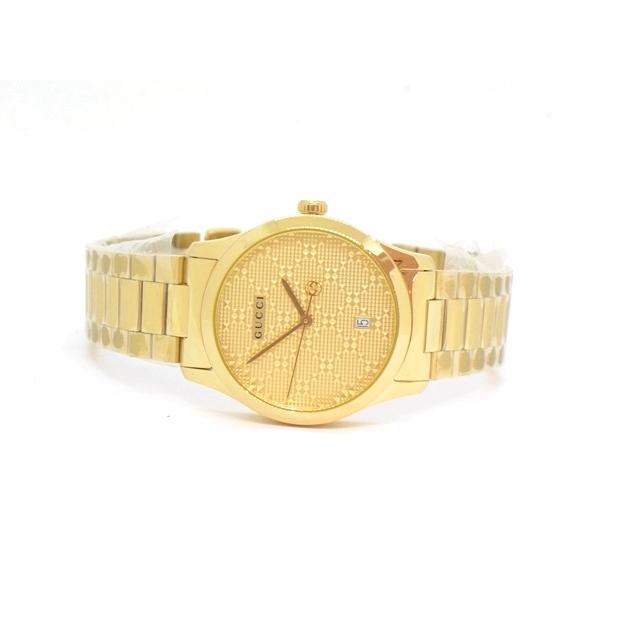 GUCCI グッチ Gタイムレス YA126461A/126.4 腕時計 GP クオーツ ゴールド文字盤 メンズ【中古】【473】の画像