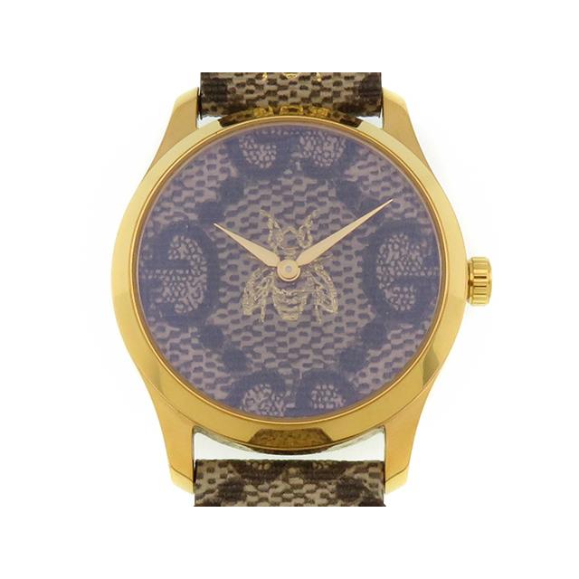 GUCCI（グッチ） Gタイムレス 126.4/YA1264068A GP/PVCコーティング 