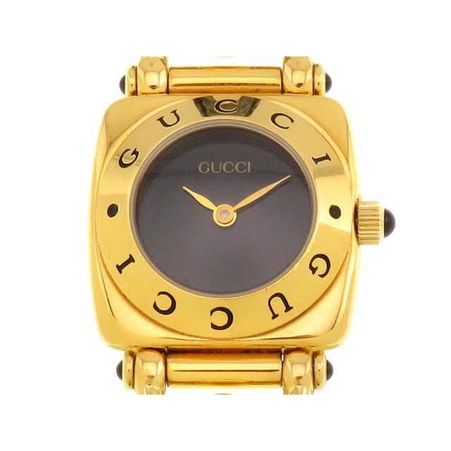 GUCCI（グッチ） ホースビット 6300L ゴールドメッキ/本革 ブラック