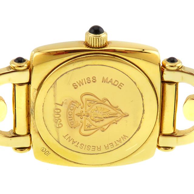 GUCCI（グッチ） ホースビット 6300L ゴールドメッキ/本革 ブラック